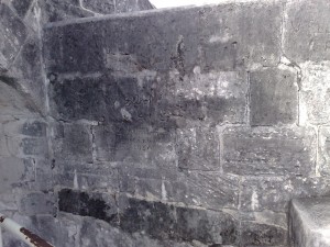Inscription on the wall of Fort Charlotte