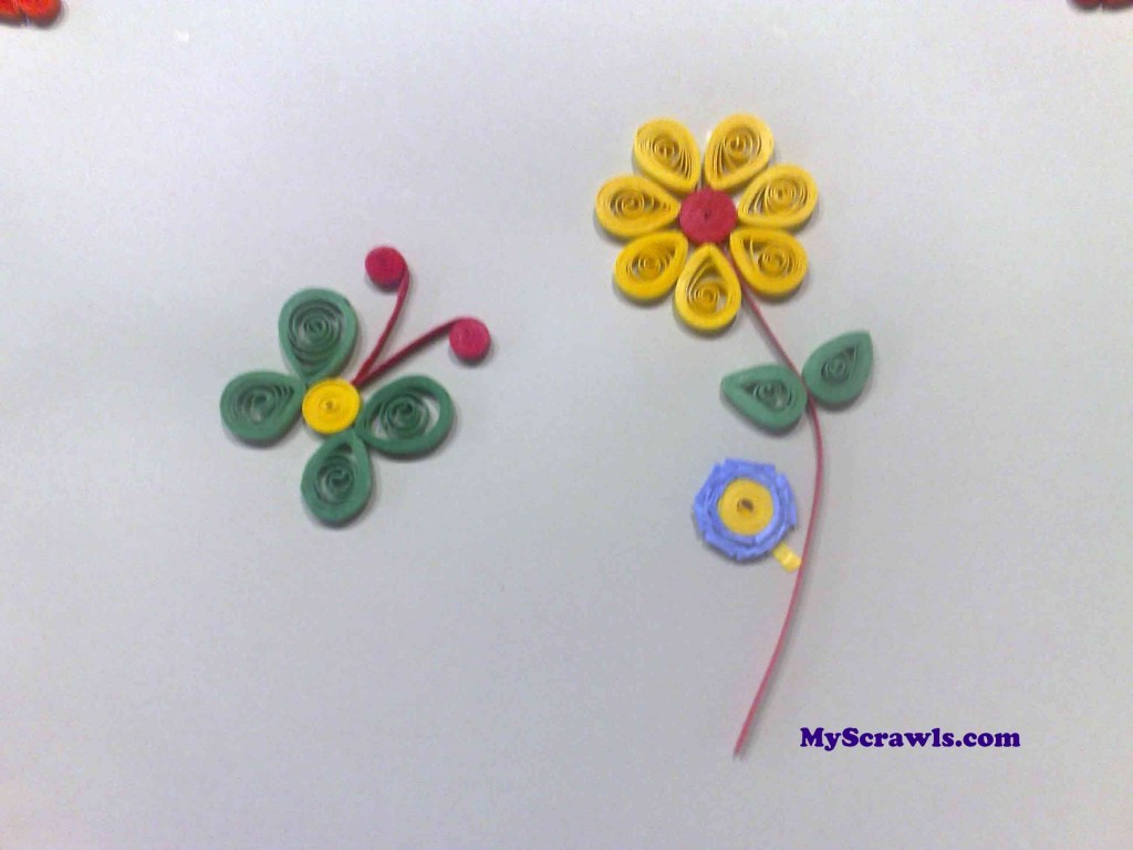 Quilled Flower and a butterfly
