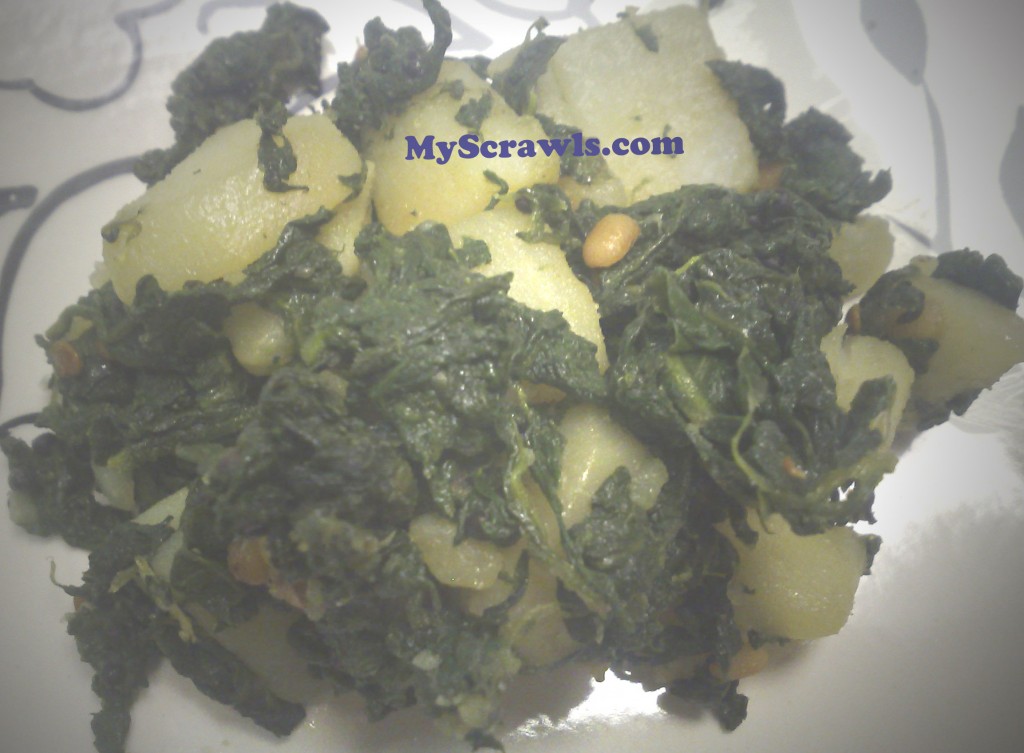 Aloo Palak Sabji | Potato Spinach Curry