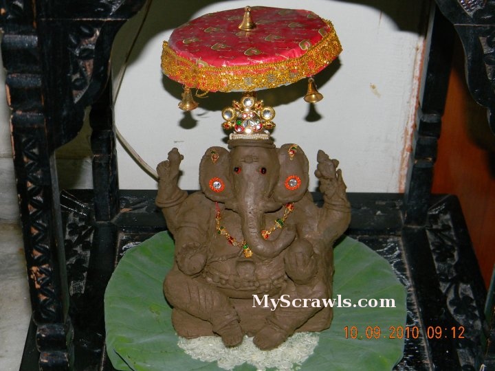 Eco friendly Ganesha made with clay