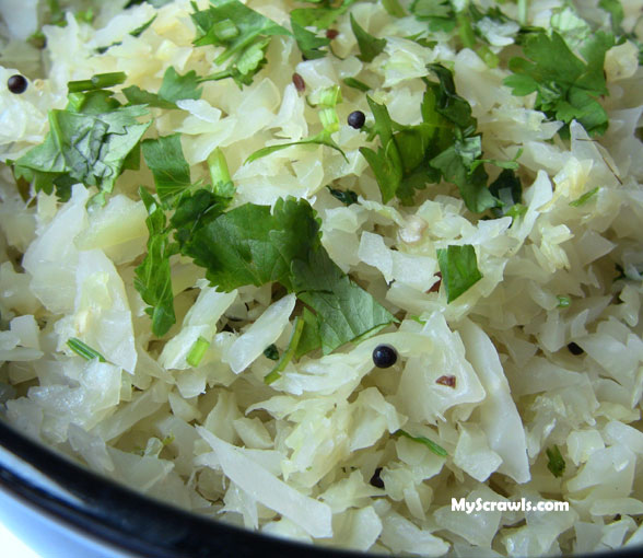 Cabbage Curry | Cabbage Poriyal