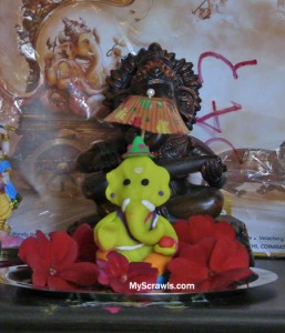 Eco friendly Ganesh with Play-doh