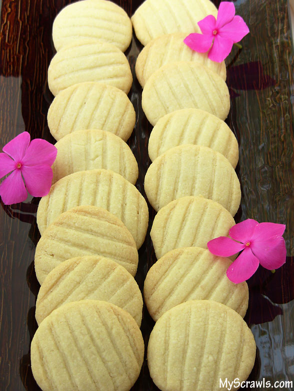 Melting moments - Eggless butter cookie