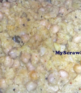 Cabbage Chickpeas Kootu