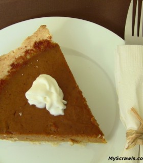 Homemade pumpkin pie
