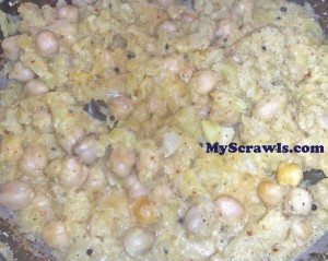 Cabbage Chickpeas Kootu – Cook it in a Jiffy !